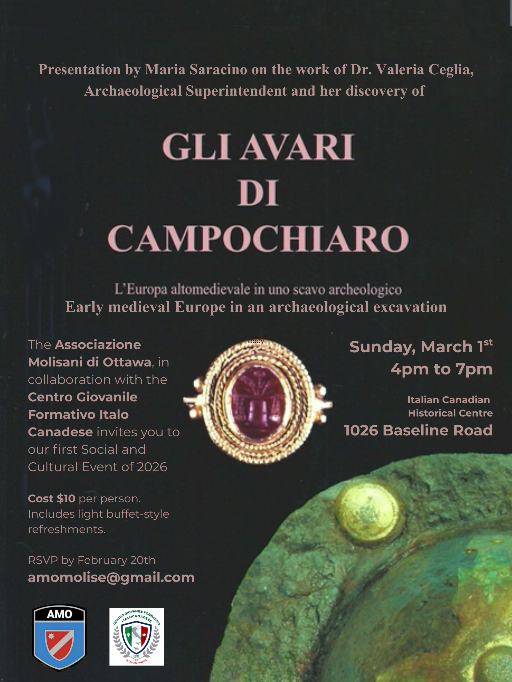 Представяне в Отава на археологическо откритие в Молизе, Италия, свързано със средновековната история на българите